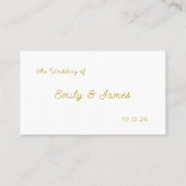 Sage Green & Soft Yellow Botanical Wedding Platzkarte (Rückseite)