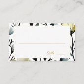 Sage Green & Soft Yellow Botanical Wedding Platzkarte (Vorderseite)