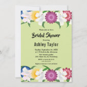 Sage Green | Sommer | Elegantes florales Brautpart Einladung (Vorderseite)