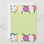 Sage Green | Sommer | Elegantes florales Brautpart Einladung (Rückseite)