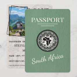 Sage Green South Africa Passport Save The Date
