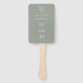 Sage Green Special Date Wedding Programm Fächer (Vorderseite)