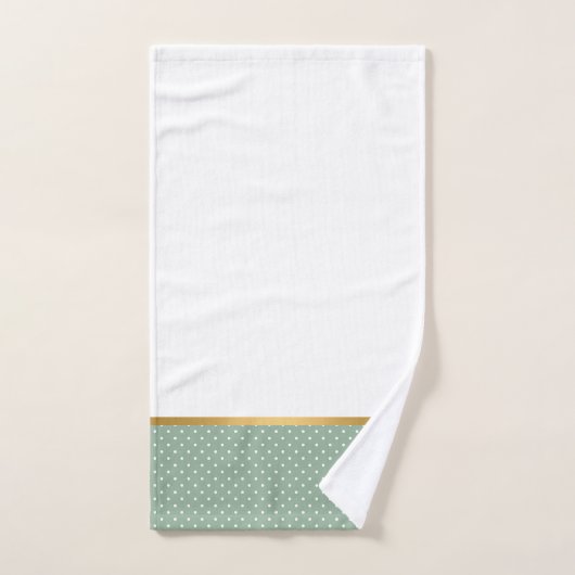 SAGE GREEN SPOT BADEZIMMER TOWEL SET (Handtuch)