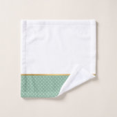SAGE GREEN SPOT BADEZIMMER TOWEL SET (Waschlappen)