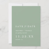 Sage Green Spring Wedding Foto Save the Date (Vorderseite)