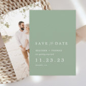 Sage Green Spring Wedding Foto Save the Date
