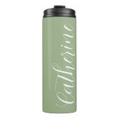 Sage Green stilisiert Wedding Bridesmaid Thermosbecher (Vorderseite)