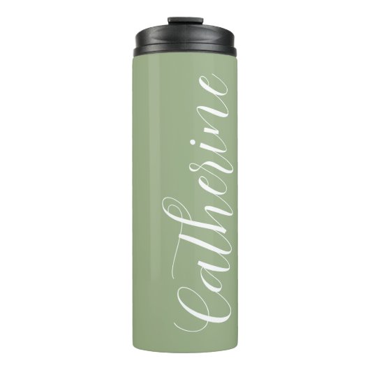 Sage Green stilisiert Wedding Bridesmaid Thermosbecher (Vorderseite)
