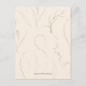 Sage Green Stilvoll moderner Bogen Hochzeitsinfo Begleitkarte (Rückseite)