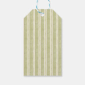 Sage green Streifen Retro elegantes Brautparty Geschenkanhänger (Rückseite)