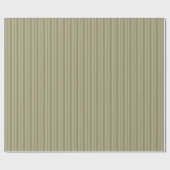 Sage Green Stripe Simple Pinstripe Modern Country Geschenkpapier (Flach)