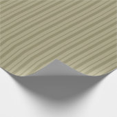 Sage Green Stripe Simple Pinstripe Modern Country Geschenkpapier (Ecke)