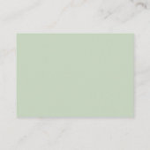 Sage Green Striped Baby Shower Enclosure Card Begleitkarte (Rückseite)