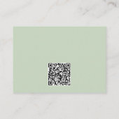 Sage Green Striped Baby Shower Enclosure Card Begleitkarte (Rückseite)