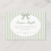 Sage Green Striped Baby Shower Enclosure Card Begleitkarte (Vorderseite)
