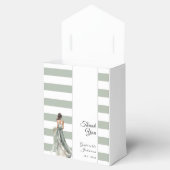 Sage Green Stripes Brautparty Geschenkschachtel (Geöffnet)