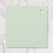 Sage Green Stripes Elegante Taufe Geschenkanhänger (Rückseite)