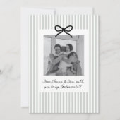 Sage Green Stripes Godparents Proposal Einladung (Vorderseite)