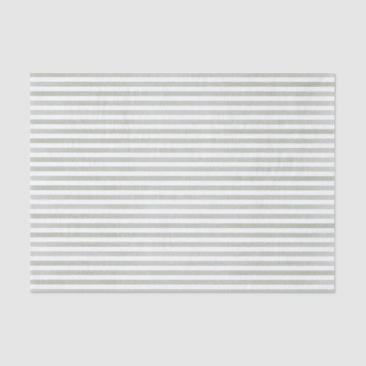 Sage Green Stripes Seidenpapier (Vorderseite)