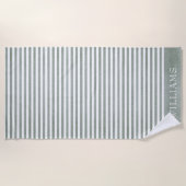 Sage Green Striping Strandtuch (Vorderseite)