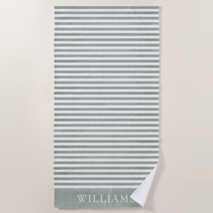 Sage Green Striping  Strandtuch