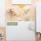 Sage Green Stylized Names Wedding Rücksendeadresse