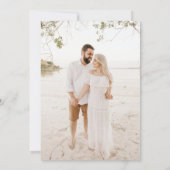 Sage Green Summer Rustic Elegant Foto Wedding Einladung (Rückseite)