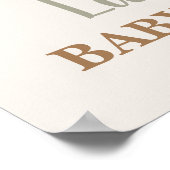 Sage Green Teddy Bear Baby Dusche Begrüßungszeiche Poster (Ecke)