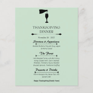 Sage Green Thanksgiving-Dinner-Event-Flyer Flyer