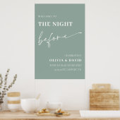 Sage Green The Night Before Probe Begrüßungsunters Poster (Küche)