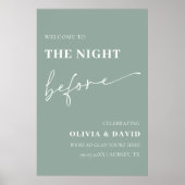 Sage Green The Night Before Probe Begrüßungsunters Poster (Vorne)