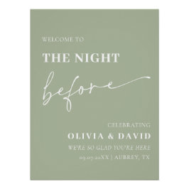 Sage Green The Night Before Probe Dinner Unterschr Poster