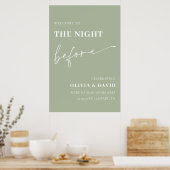 Sage Green The Night Before Probe Dinner Unterschr Poster (Küche)