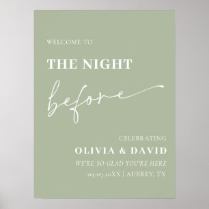 Sage Green The Night Before Probe Dinner Unterschr Poster