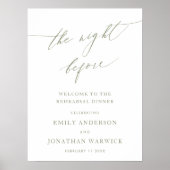 Sage Green THE NIGHT BEVOR Probe Dinner Poster (Vorne)