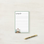 Sage Green Three Crosses War Room Prayer Post-it Klebezettel (Auf Schreibtisch)