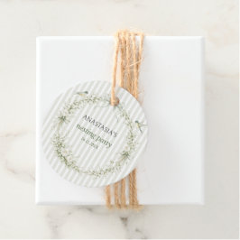 Sage Green Toile De Juoy Nesting Party  Geschenkanhänger