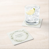 Sage Green Toile De Juoy Nesting Party  Rechteckiger Pappuntersetzer (Vor Ort)