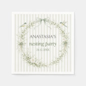 Sage Green Toile De Juoy Nesting Party  Serviette (Vorderseite)