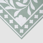 Sage Green Traditional Bone Inlay Decoupage Paper Seidenpapier (Ausschnitt)
