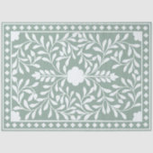 Sage Green Traditional Bone Inlay Decoupage Paper Seidenpapier (Vorderseite)