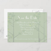 Sage Green Tree Art Save the Date Erinnerung Ankündigungspostkarte (Vorne/Hinten)