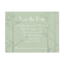 Sage Green Tree Art Save the Date Erinnerung