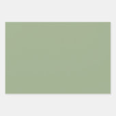 Sage Green Trendy Minimalistisches schlichtes Herz Geschenkpapier Set (Vorderseite 3)