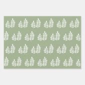 Sage Green Trendy Minimalistisches schlichtes Herz Geschenkpapier Set (Vorderseite)