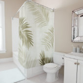 Sage Green Tropical Bohemisch Duschvorhang (Beispiel)