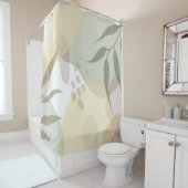 Sage Green Tropical Bohemisch Duschvorhang (Beispiel)