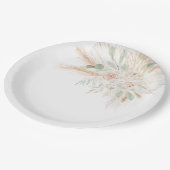 Sage Green Tropical Pappteller (Schrägansicht)