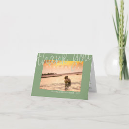 Sage Green Tropical Wedding Danke Karte