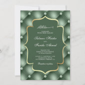 Sage Green Tufted Diamonds Pattern muslimische Hoc Einladung (Vorderseite)